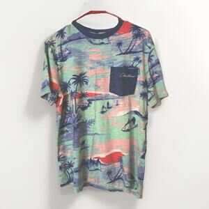 CHUBBIES Sky’s Out Thighs Out Sz Med Short Sleeve Slub Pocket T-Shirt